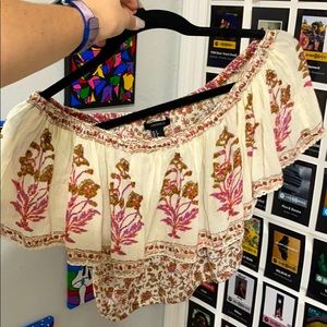 Off the Shoulders Blouse Crop Top